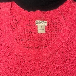 Lucky Brand Women's Vibrant Pink Crew Neck Sweater
